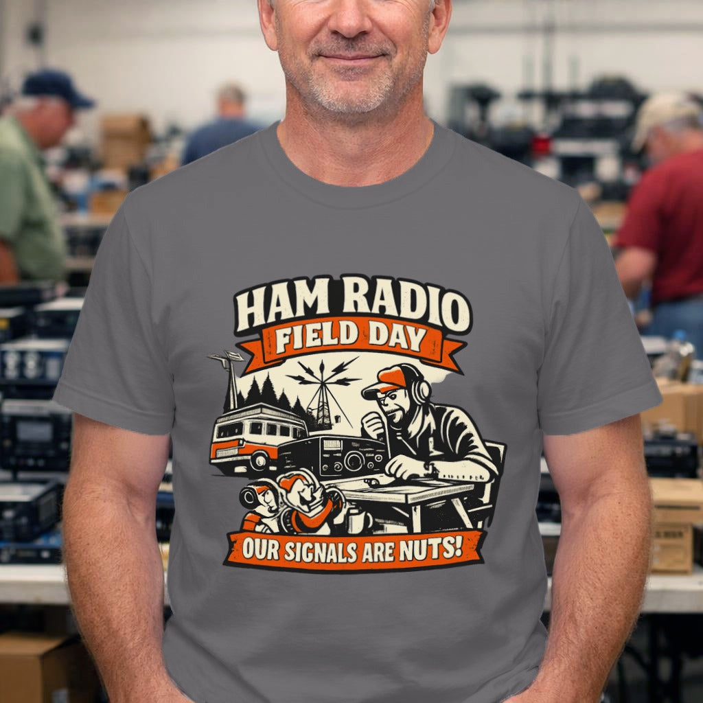 Ham Radio Field Day T-Shirt – "Our Signals Are Nuts" Vintage Amateur Radio Tee
