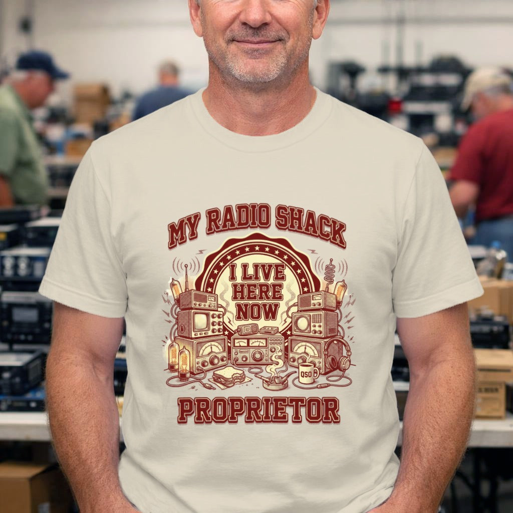 T-Shirt — "My Radio Shack Proprietor" Retro Ham Tee