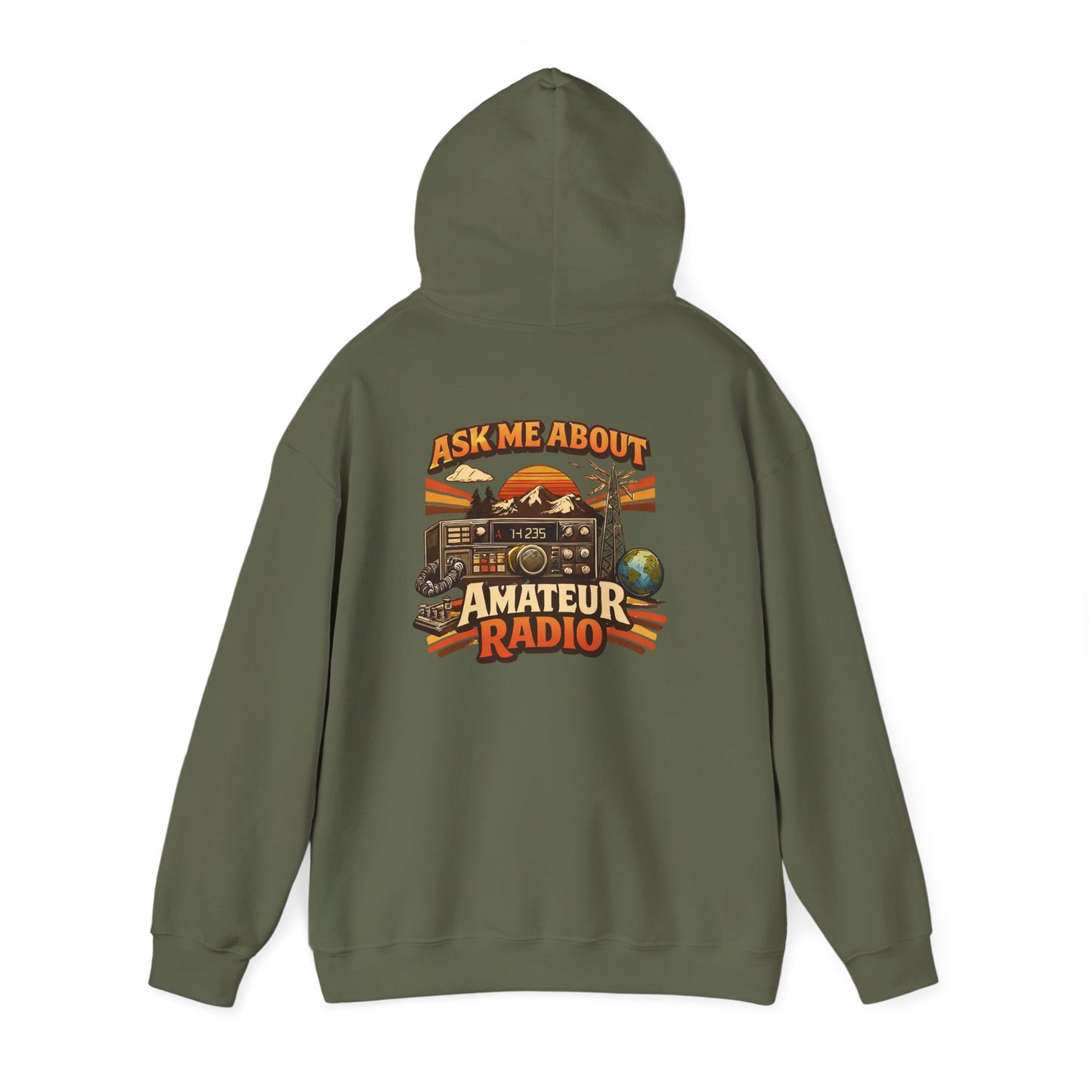 Ham Radio Dad Hoodie — “Ask Me About Amateur Radio” Vintage Amateur Radio Sweatshirt