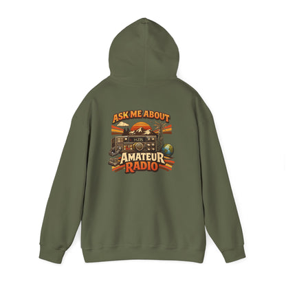 Ham Radio Dad Hoodie — “Ask Me About Amateur Radio” Vintage Amateur Radio Sweatshirt