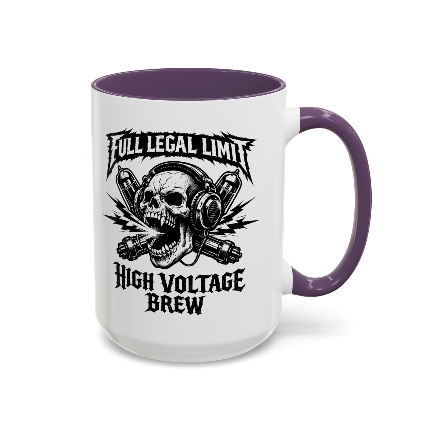 Skull 'High Voltage Brew' Accent Coffee Mug