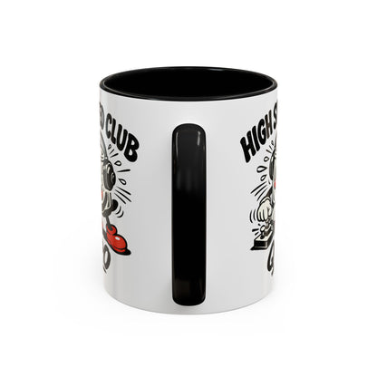 High Speed Club Accent Ham Coffee Mug — Retro DJ Cartoon 11/15oz