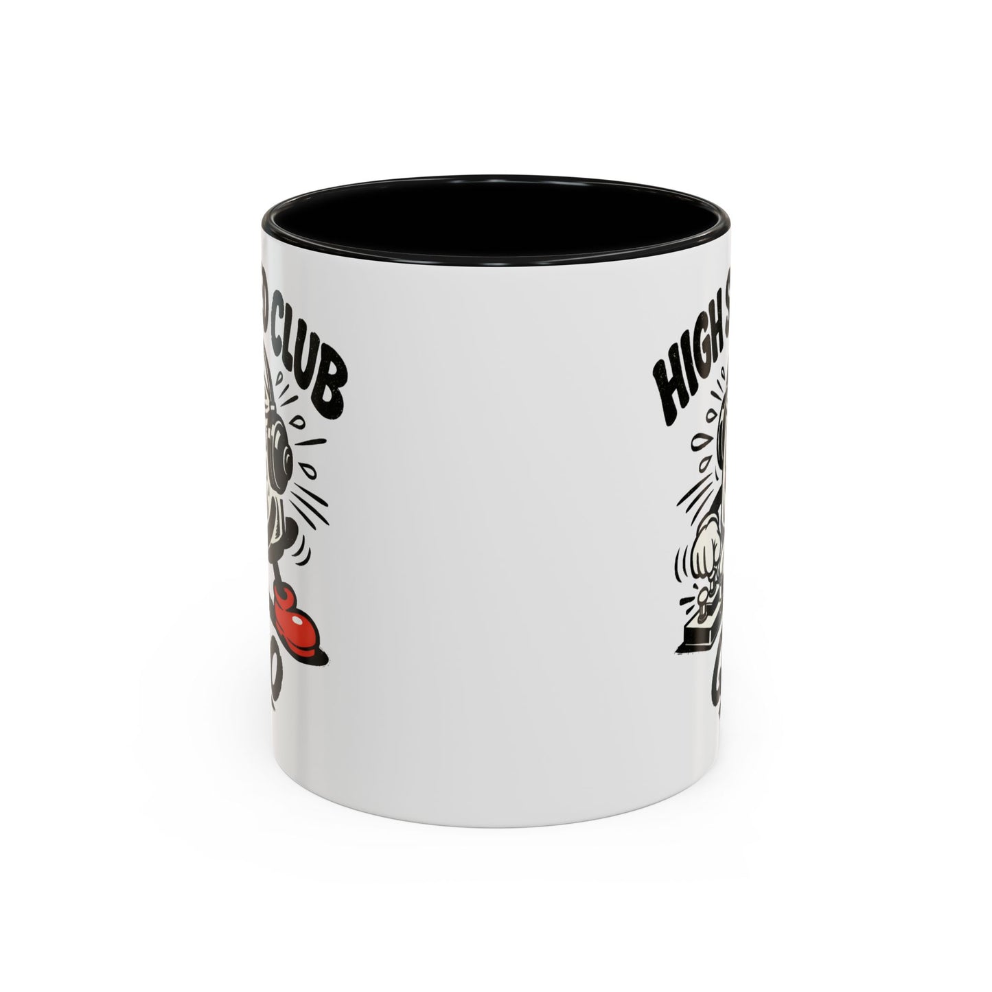 High Speed Club Accent Ham Coffee Mug — Retro DJ Cartoon 11/15oz