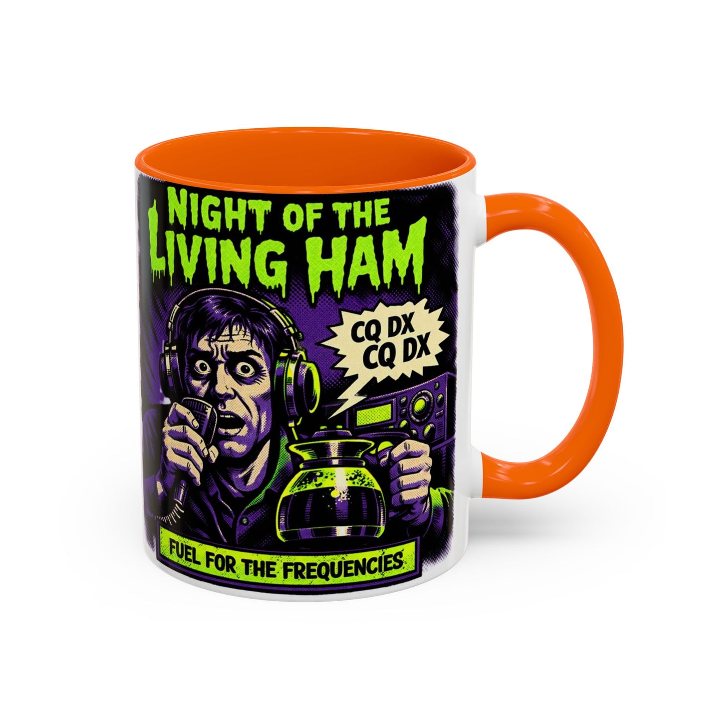 Night of the Living Ham Coffee Mug - Fuel for the Frequencies Radio Horror Accent Mug
