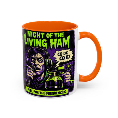 Night of the Living Ham Coffee Mug - Fuel for the Frequencies Radio Horror Accent Mug