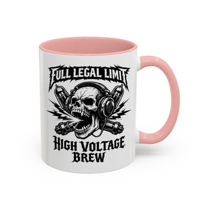 Skull 'High Voltage Brew' Accent Coffee Mug