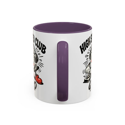 High Speed Club Accent Ham Coffee Mug — Retro DJ Cartoon 11/15oz