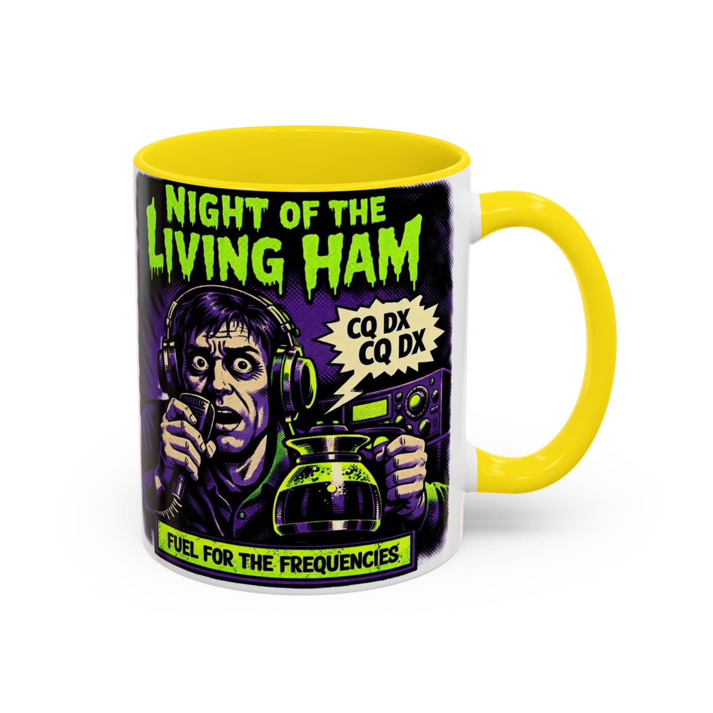 Night of the Living Ham Coffee Mug - Fuel for the Frequencies Radio Horror Accent Mug