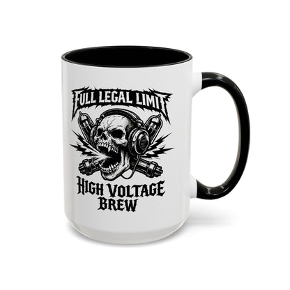 Skull 'High Voltage Brew' Accent Coffee Mug