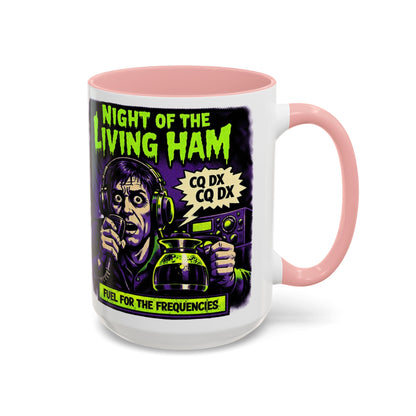 Night of the Living Ham Coffee Mug - Fuel for the Frequencies Radio Horror Accent Mug
