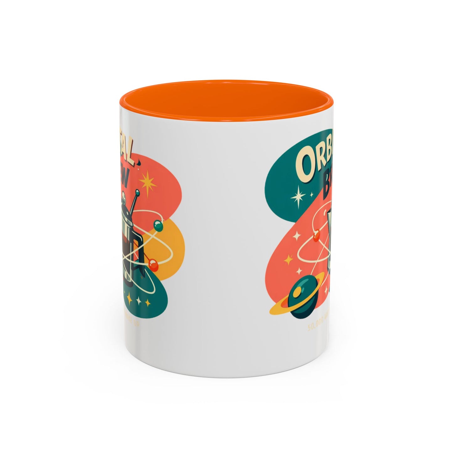 Orbital Brew Coffee Mug - Retro Space Coffee Pot Accent Mug (11/15oz)