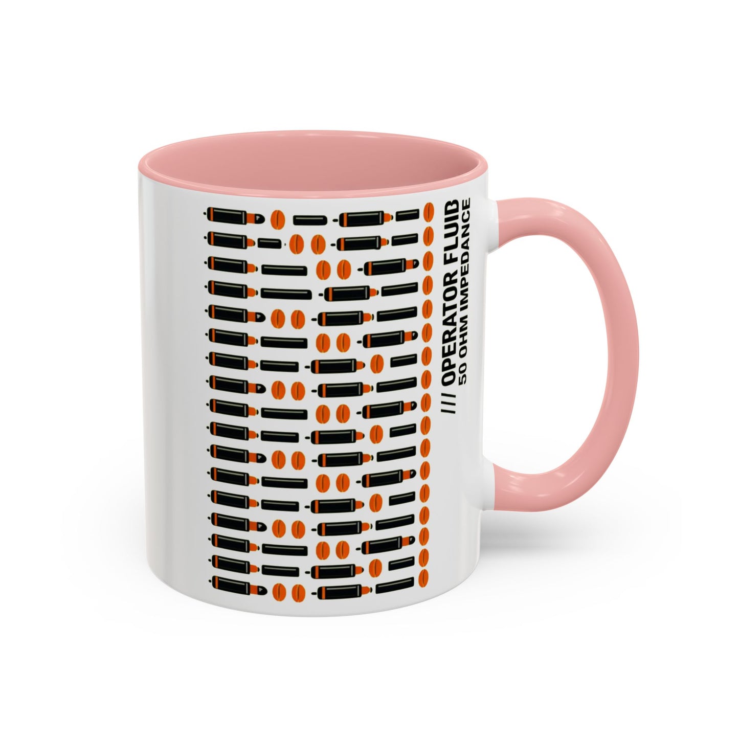 Coffee Coffee Mug -  Retro Morse Circuit Pattern Accent (11/15oz)