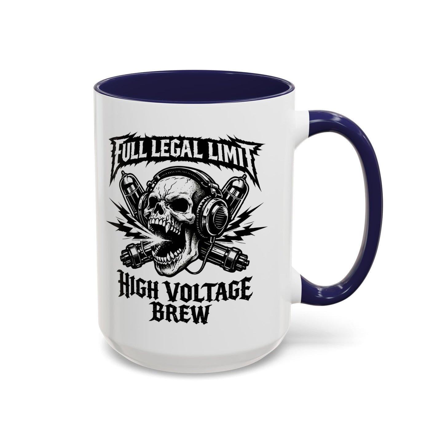 Skull 'High Voltage Brew' Accent Coffee Mug