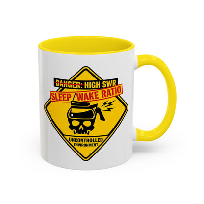 Coffee Mug — "Danger: High SWR Sleep/Wake Ratio" Novice Radio Operator Mug