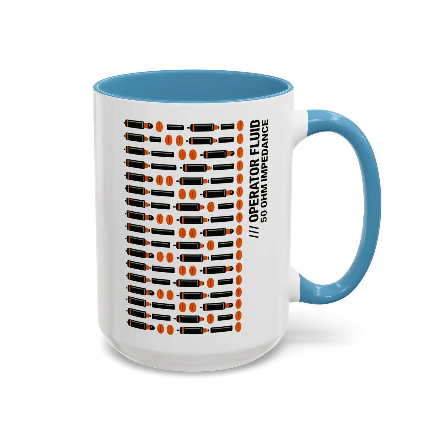 Coffee Coffee Mug -  Retro Morse Circuit Pattern Accent (11/15oz)