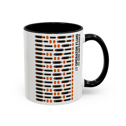 Coffee Coffee Mug -  Retro Morse Circuit Pattern Accent (11/15oz)