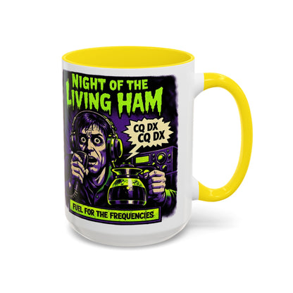 Night of the Living Ham Coffee Mug - Fuel for the Frequencies Radio Horror Accent Mug