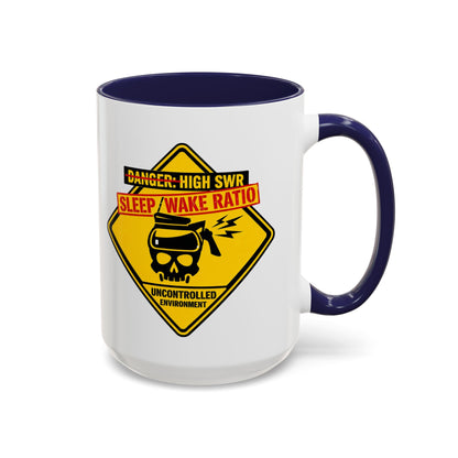 Coffee Mug — "Danger: High SWR Sleep/Wake Ratio" Novice Radio Operator Mug
