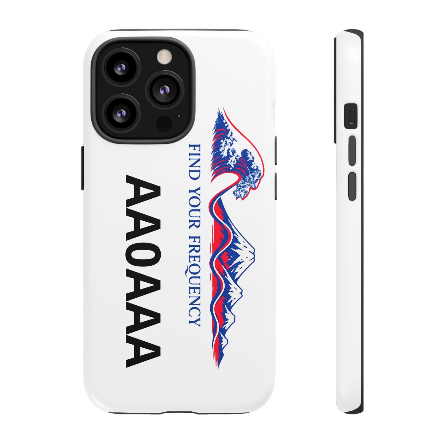 Phone Case — "Find Your Frequency" Graphic Protective Case (Custom Text Option)