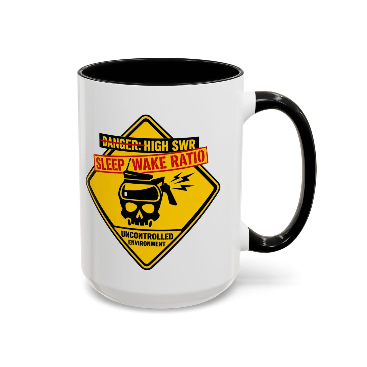 Coffee Mug — "Danger: High SWR Sleep/Wake Ratio" Novice Radio Operator Mug