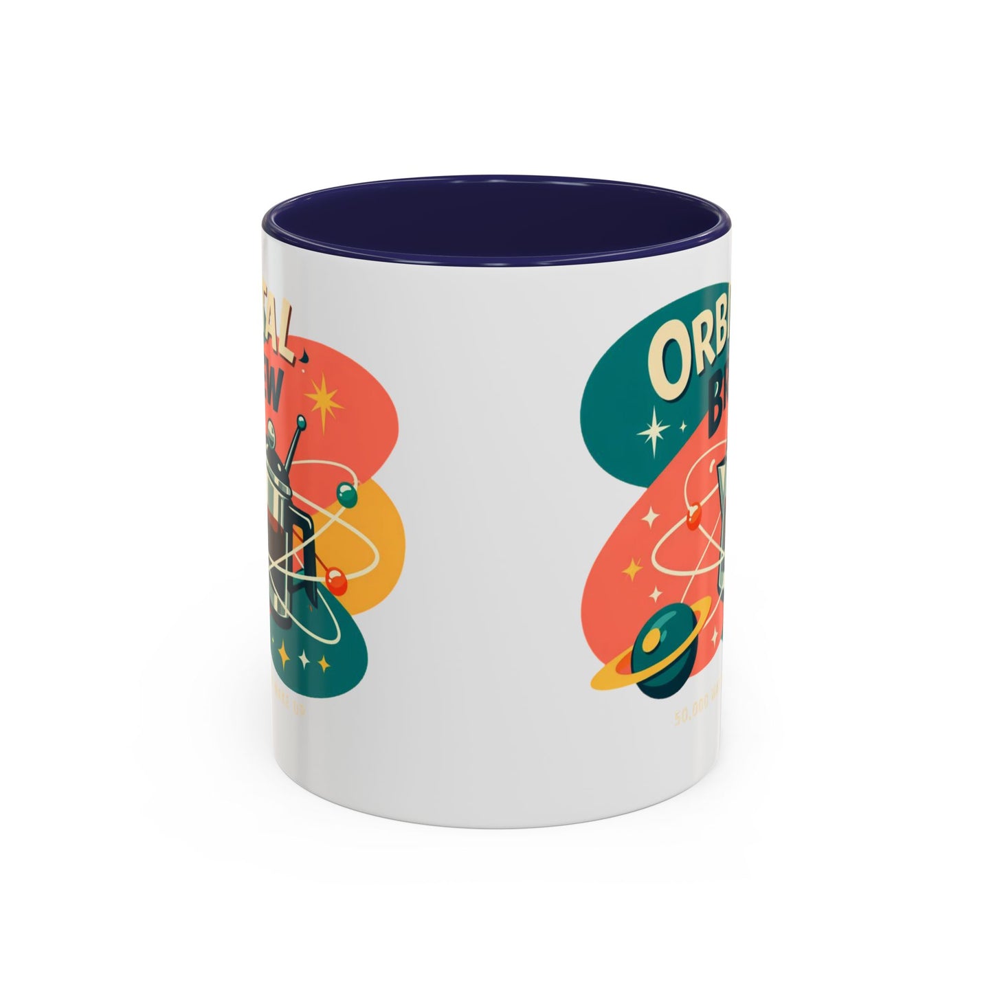 Orbital Brew Coffee Mug - Retro Space Coffee Pot Accent Mug (11/15oz)