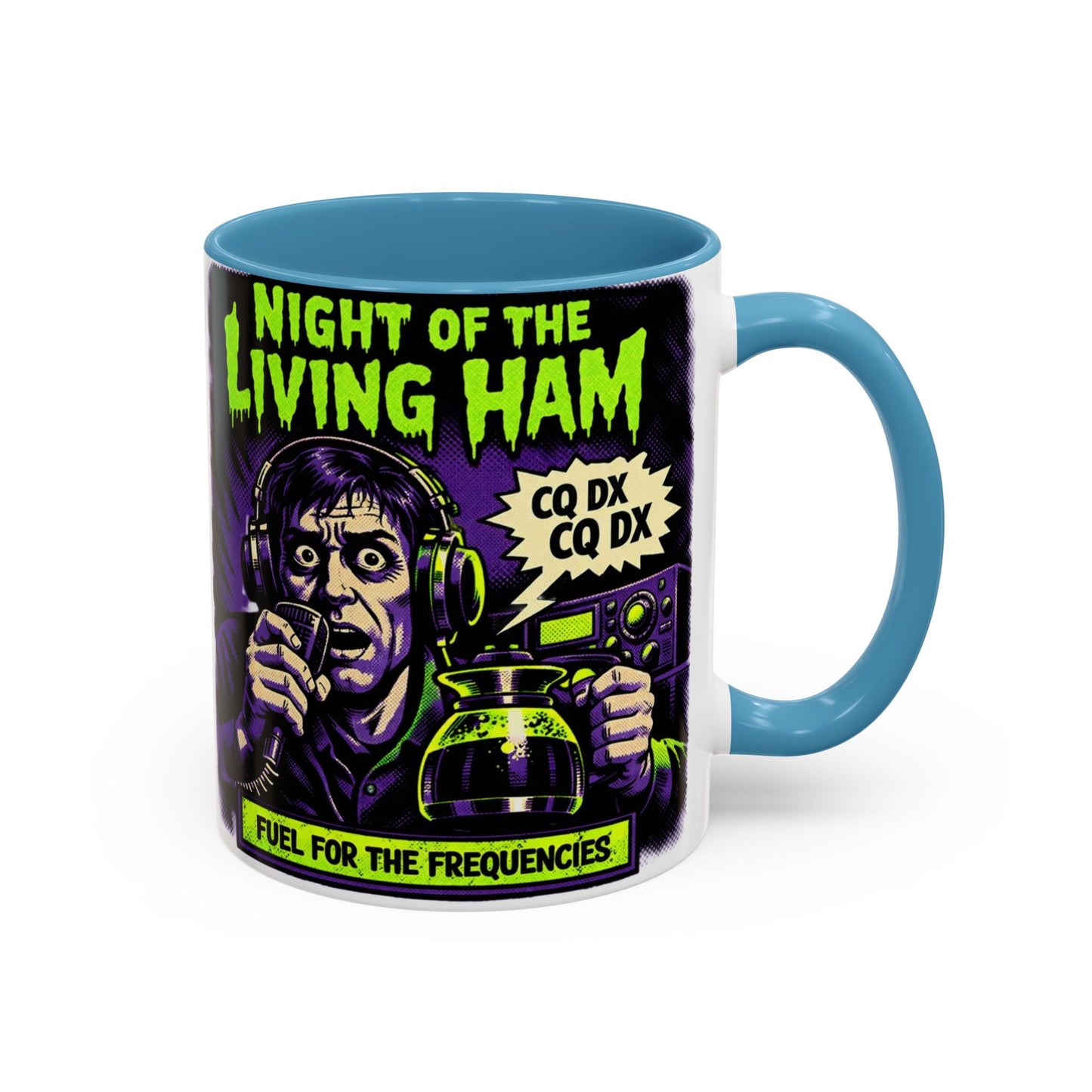 Night of the Living Ham Coffee Mug - Fuel for the Frequencies Radio Horror Accent Mug