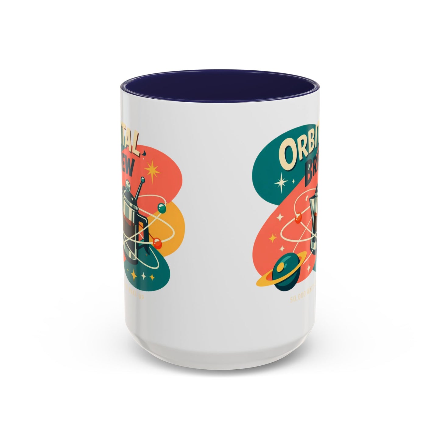 Orbital Brew Coffee Mug - Retro Space Coffee Pot Accent Mug (11/15oz)
