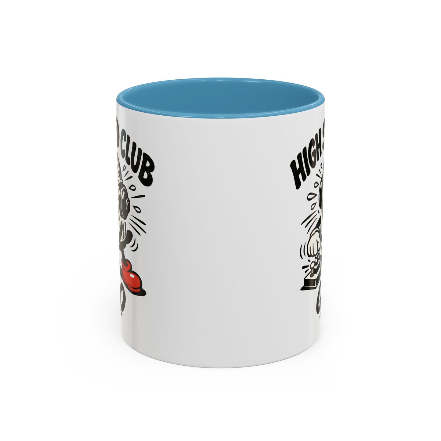 High Speed Club Accent Ham Coffee Mug — Retro DJ Cartoon 11/15oz