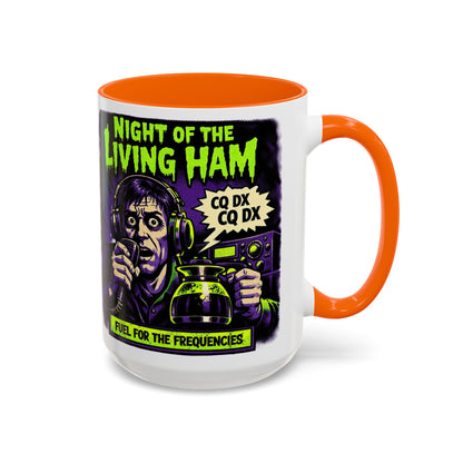 Night of the Living Ham Coffee Mug - Fuel for the Frequencies Radio Horror Accent Mug