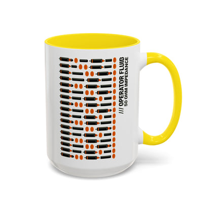 Coffee Coffee Mug -  Retro Morse Circuit Pattern Accent (11/15oz)