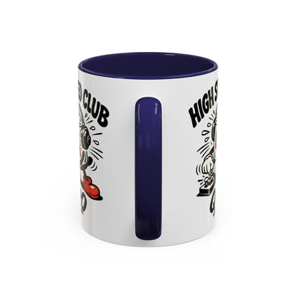 High Speed Club Accent Ham Coffee Mug — Retro DJ Cartoon 11/15oz