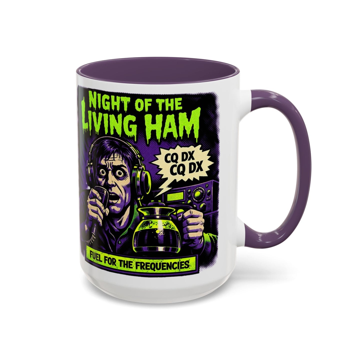 Night of the Living Ham Coffee Mug - Fuel for the Frequencies Radio Horror Accent Mug