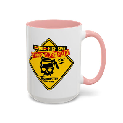 Coffee Mug — "Danger: High SWR Sleep/Wake Ratio" Novice Radio Operator Mug